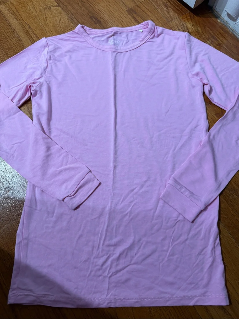 Girls' Long Sleeve Pink Pajama Top